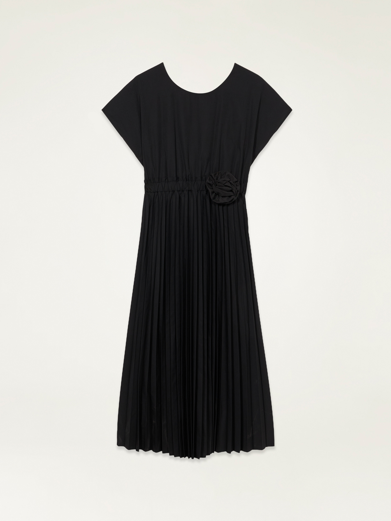 Langes Popeline-Kleid mit Brosche image number 4