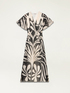 Patterned silk blend long dress image number 4