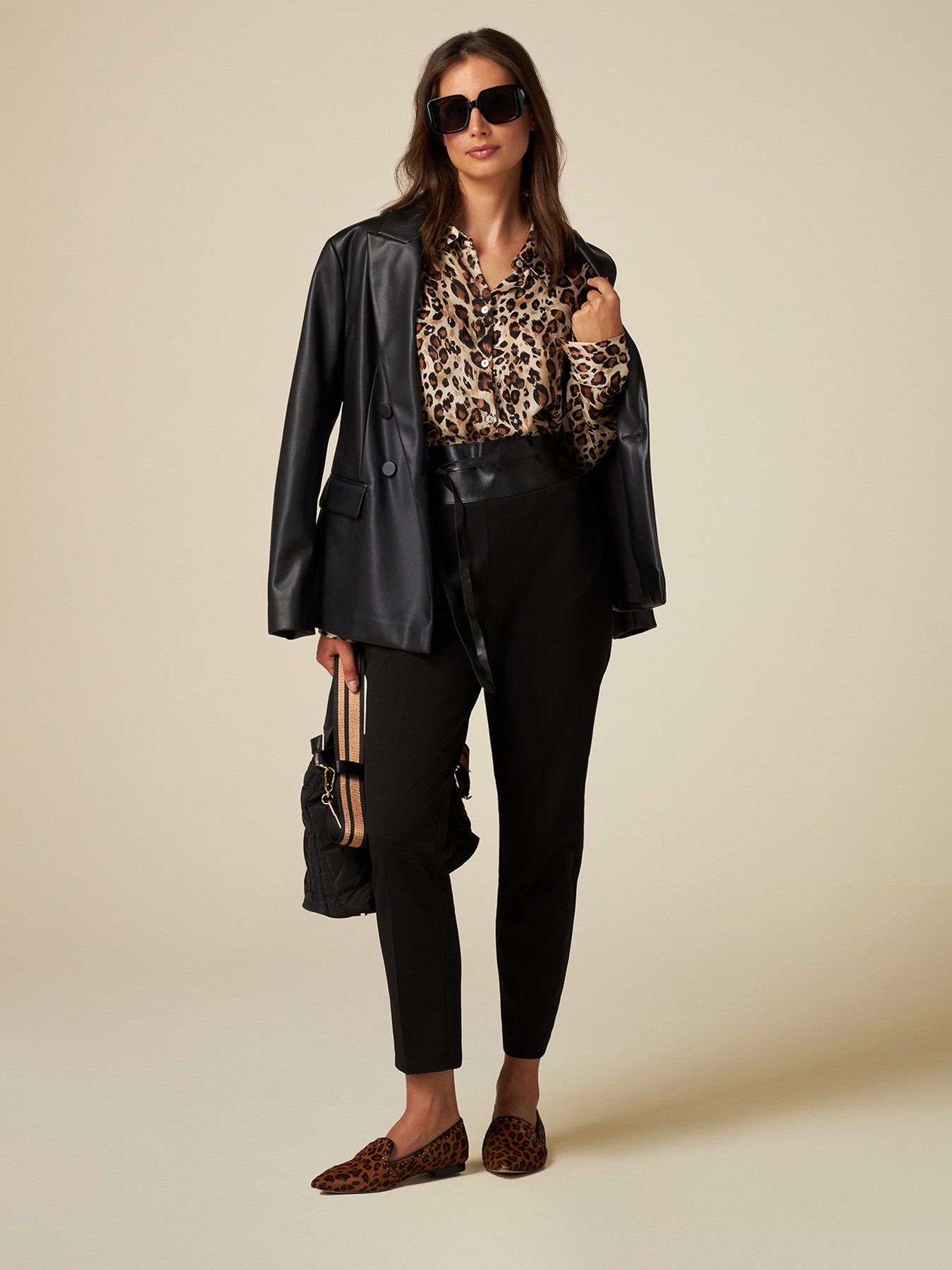 Camicia animalier in raso image number 3