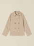 Short double-breasted trench coat image number 3