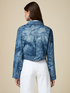 Short printed denim jacket image number 1