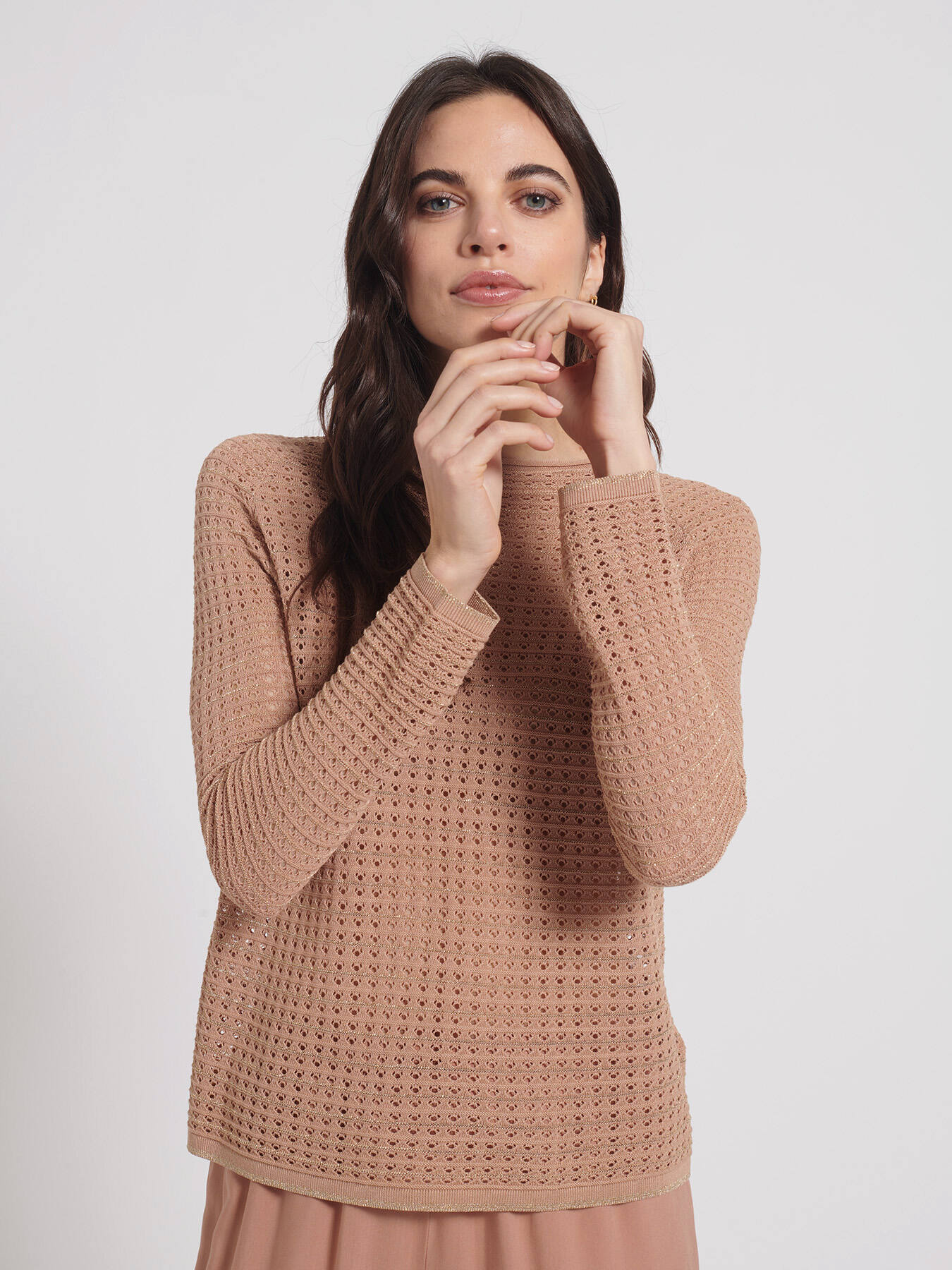 Openwork boxy sweater image number 2