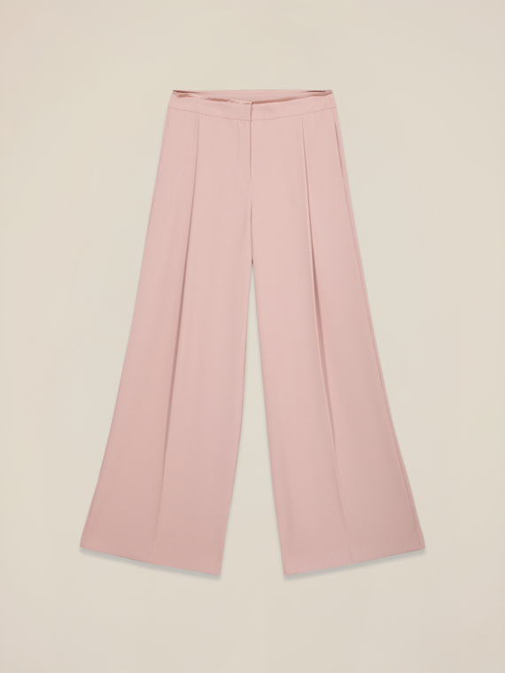 Pantalones palazzo de tejido fluido