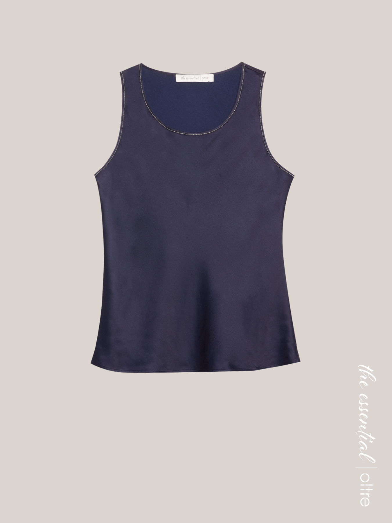 Top in raso con catenella image number 3