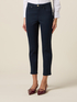 Pantaloni skinny din bumbac și tencel cu nasture bijuterie image number 3