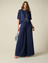Palazzo pants in viscose satin image number 0