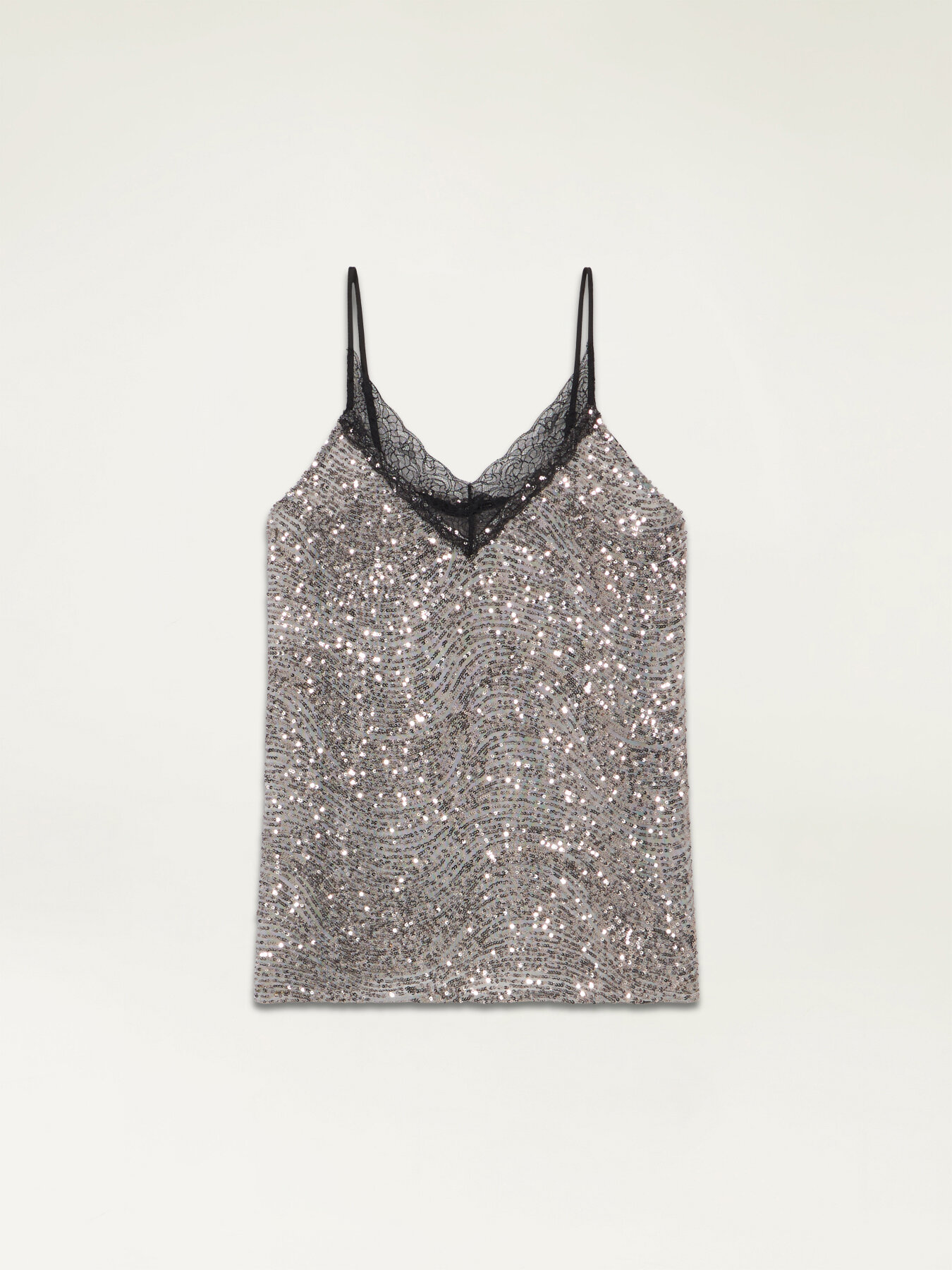 Sequined lingerie top image number 3
