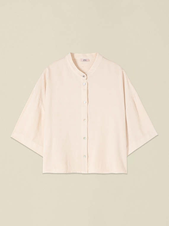 Camicia boxy collo alla coreana