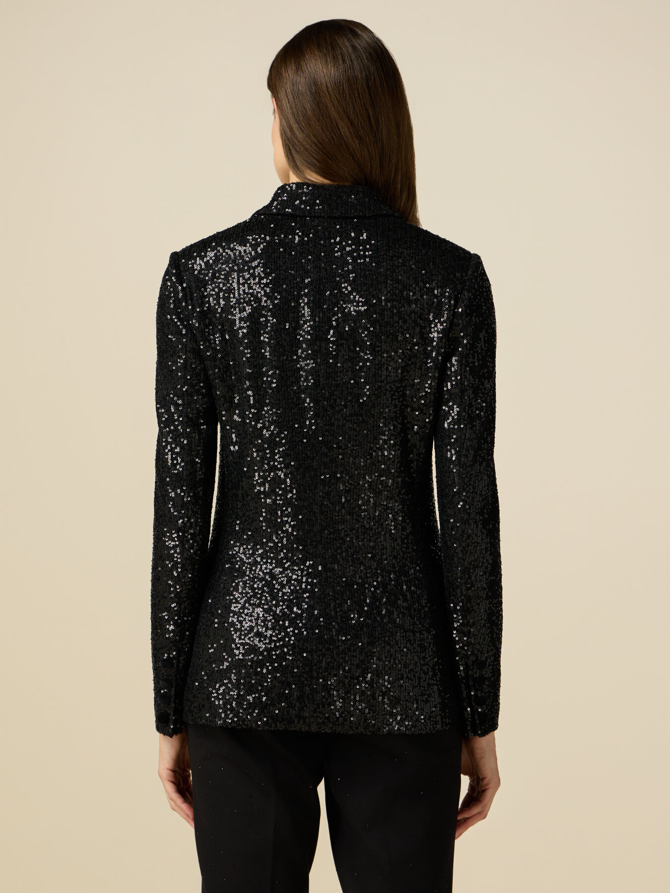Double-breasted sequin blazer image number 1