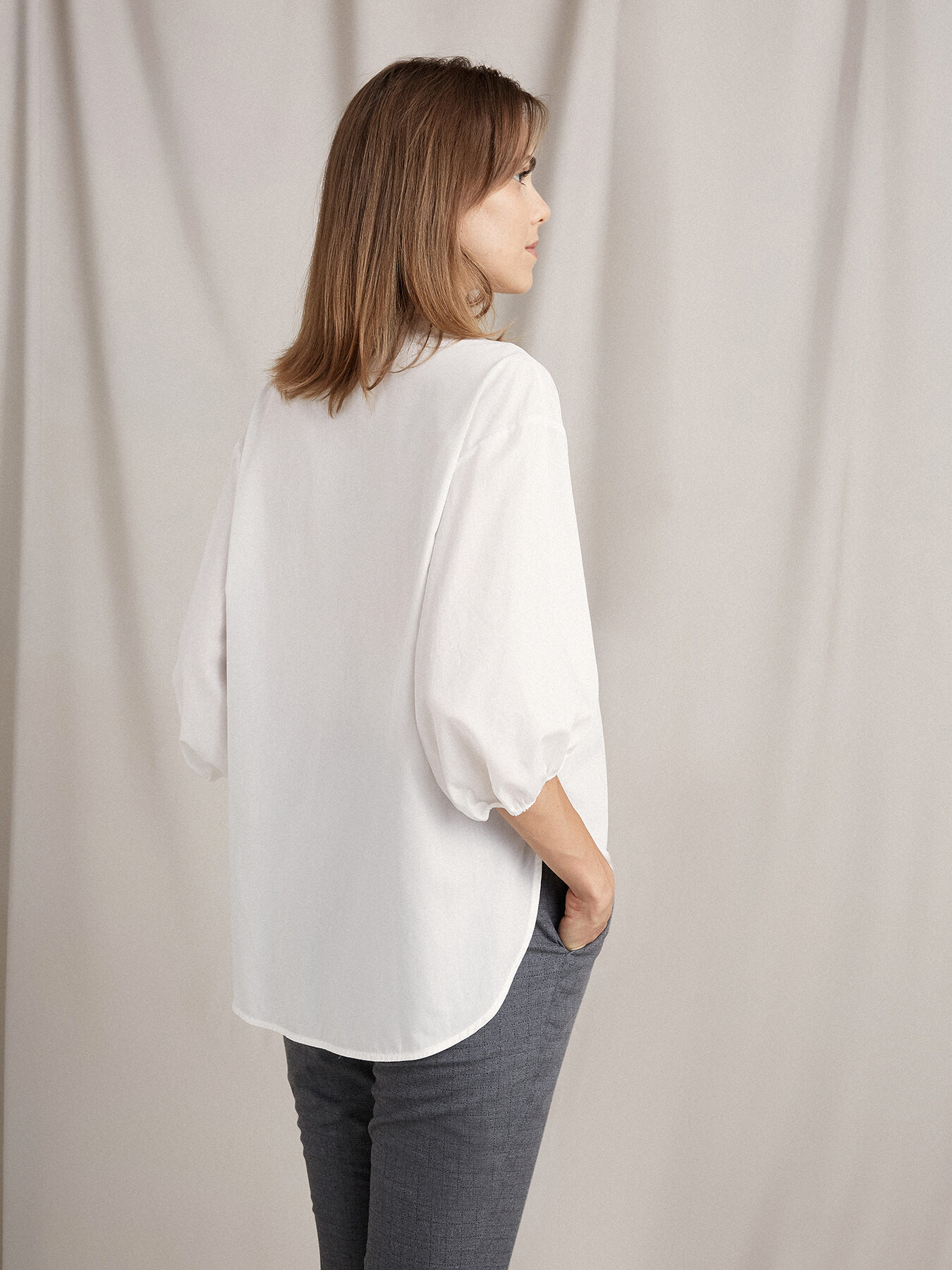 Camicia over in cotone image number 1