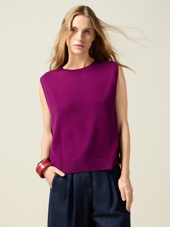 Wool and cashmere cardigan with buttons