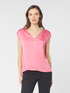 Blusa in raso scollo a V image number 0