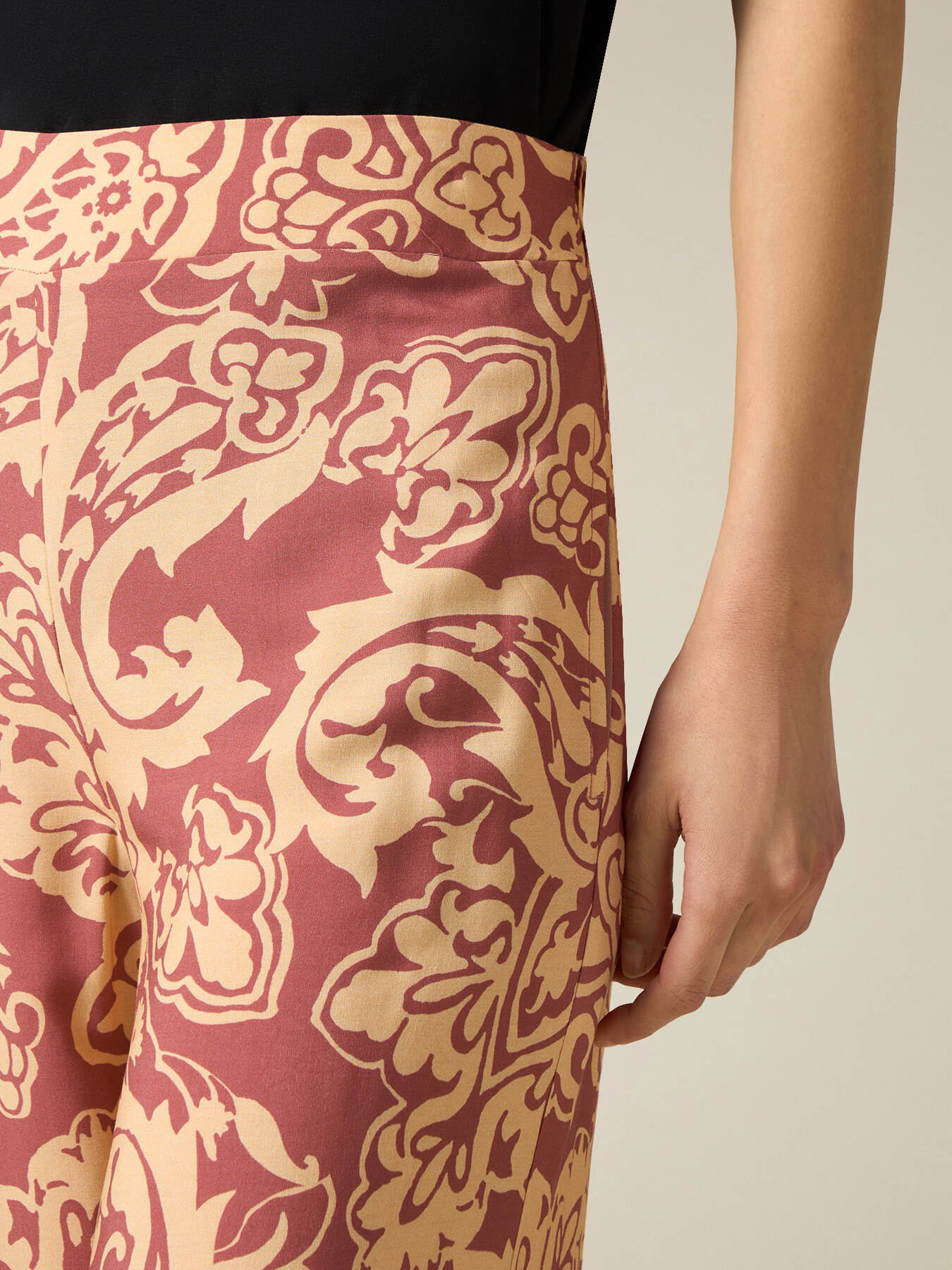 Patterned palazzo trousers image number 2