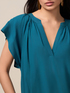 Short-sleeved viscose blouse image number 2