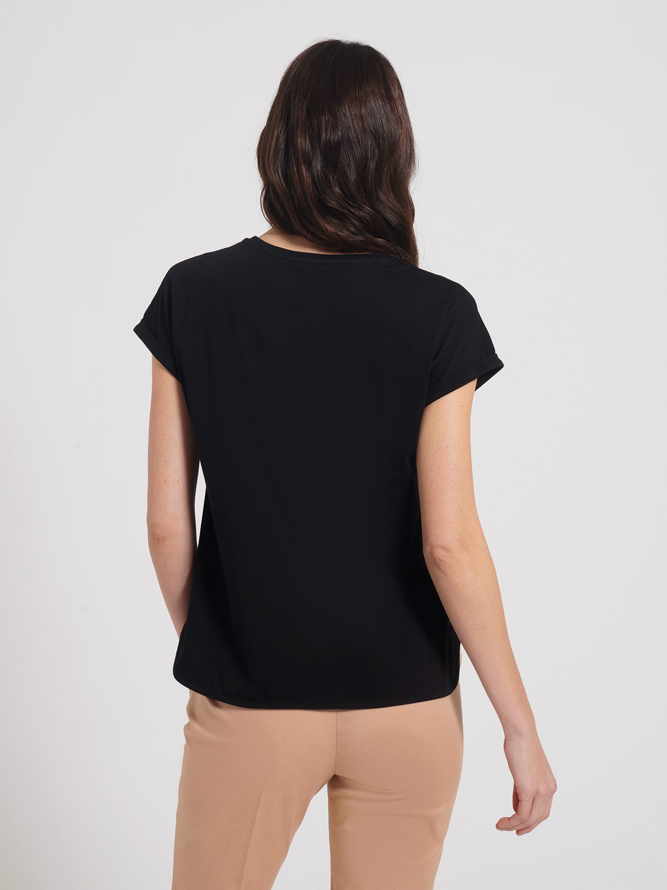 T-shirt with jewel breast pocket image number 1