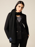 Mixed wool scarf with jewel embroidery image number 0