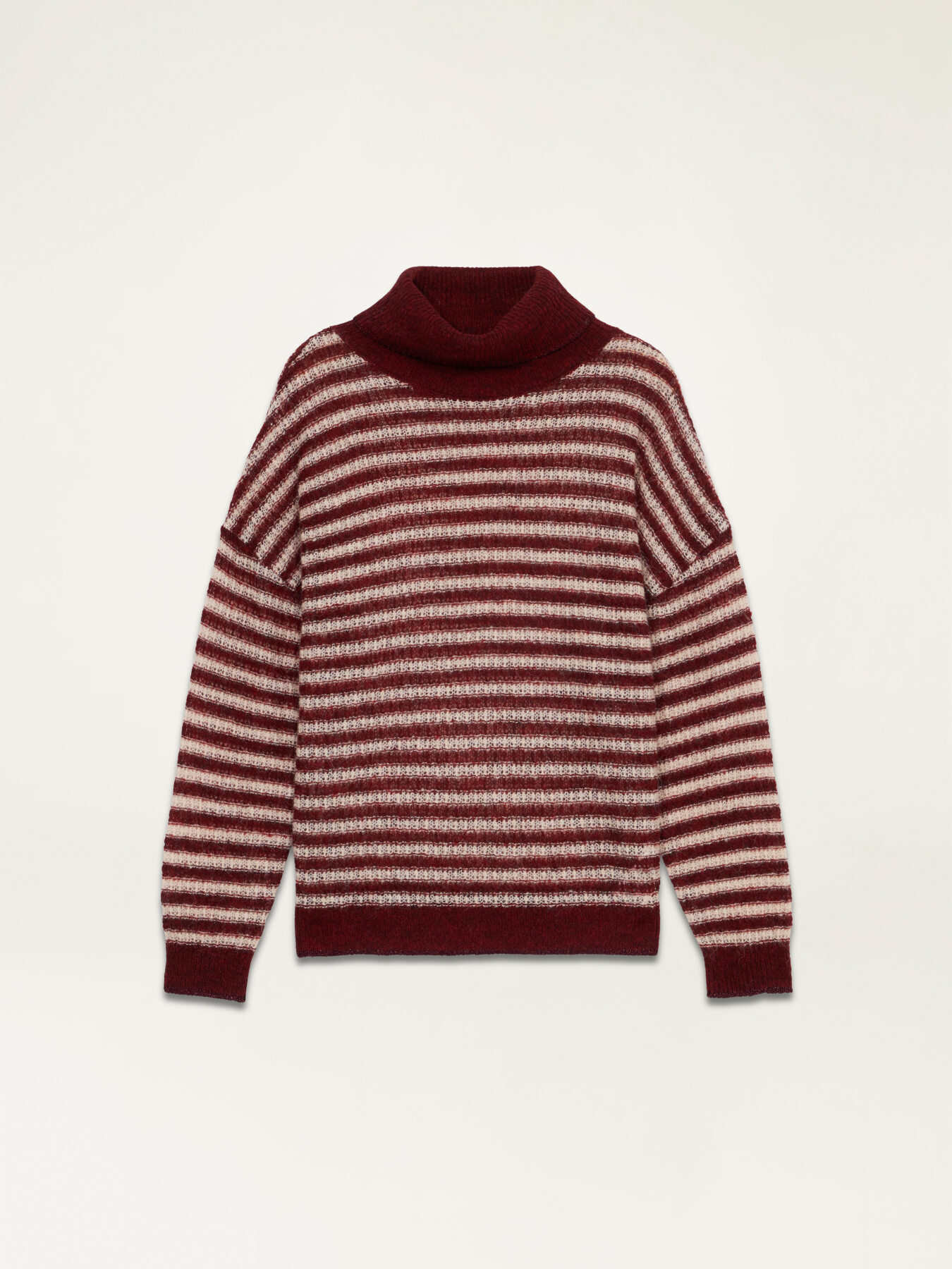 Striped wool blend turtleneck pullover image number 3