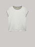Dual-fabric T-shirt with lurex trims image number 3