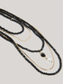 Collana multifilo con pietre nere image number 2