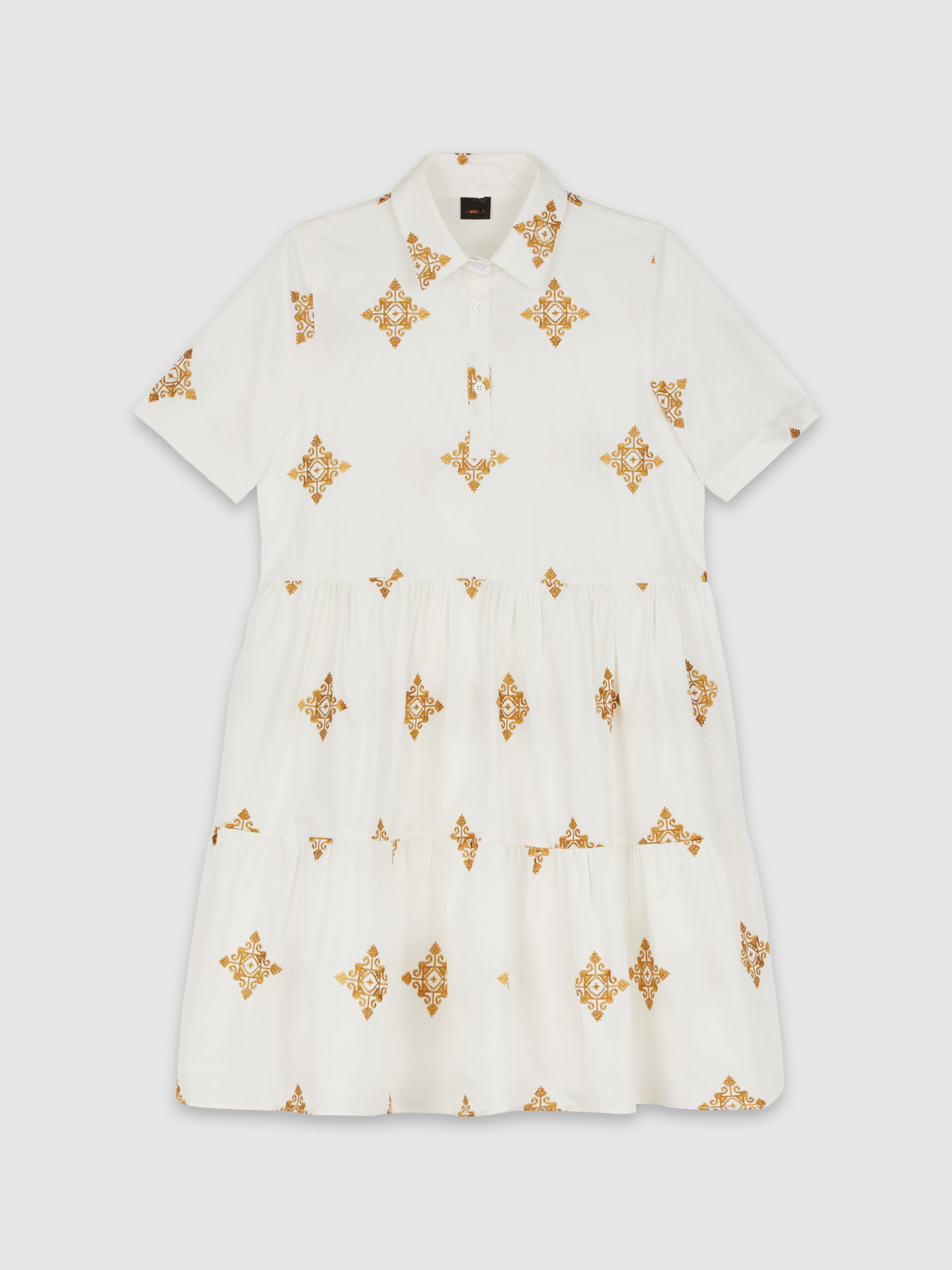 Mini-Hemdblusenkleid mit Stickereien image number 3