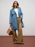 Trench en denim m&eacute;lang&eacute; &agrave; de la viscose image number 3