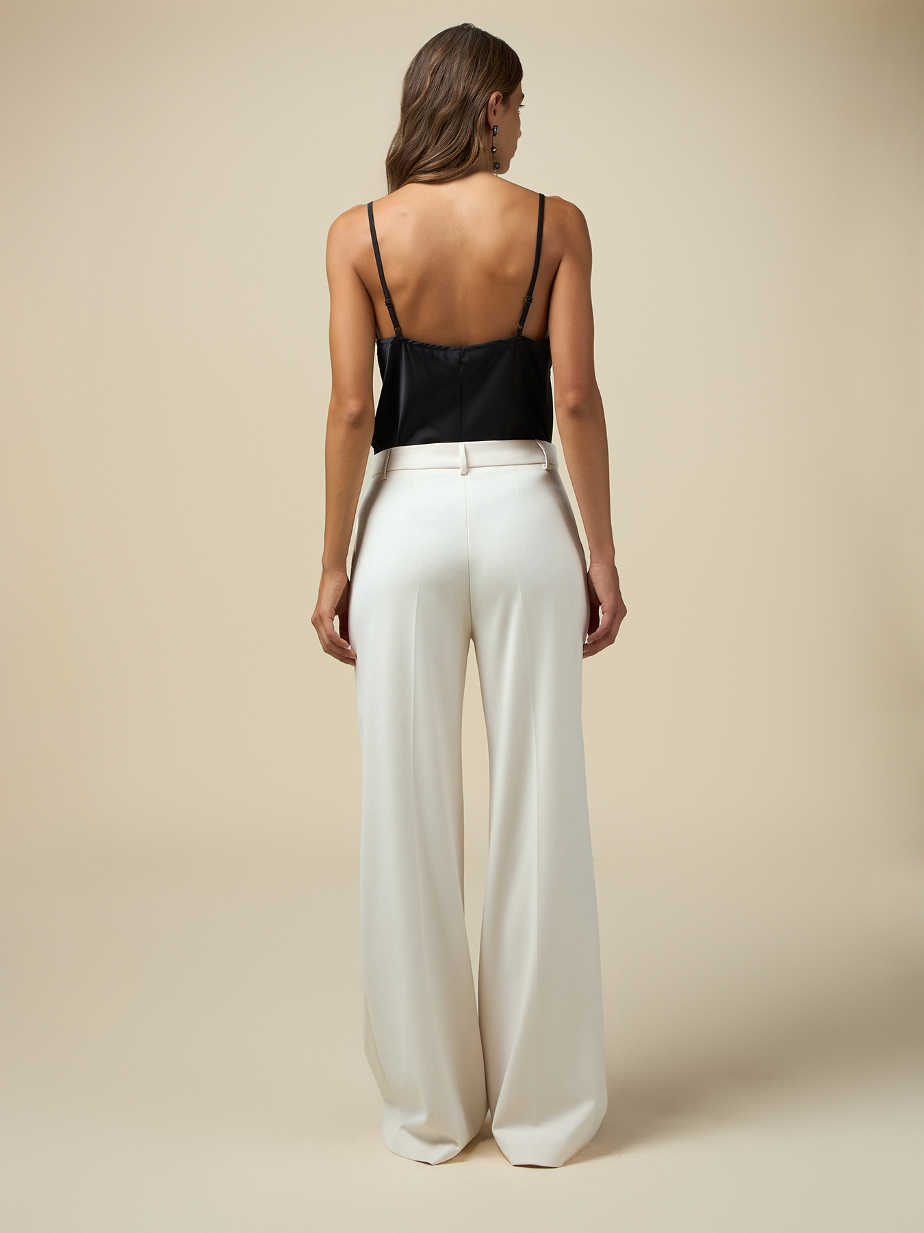 Palazzo trousers in flowing fabric image number 2