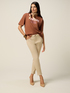 Skinny cotton blend trousers image number 0