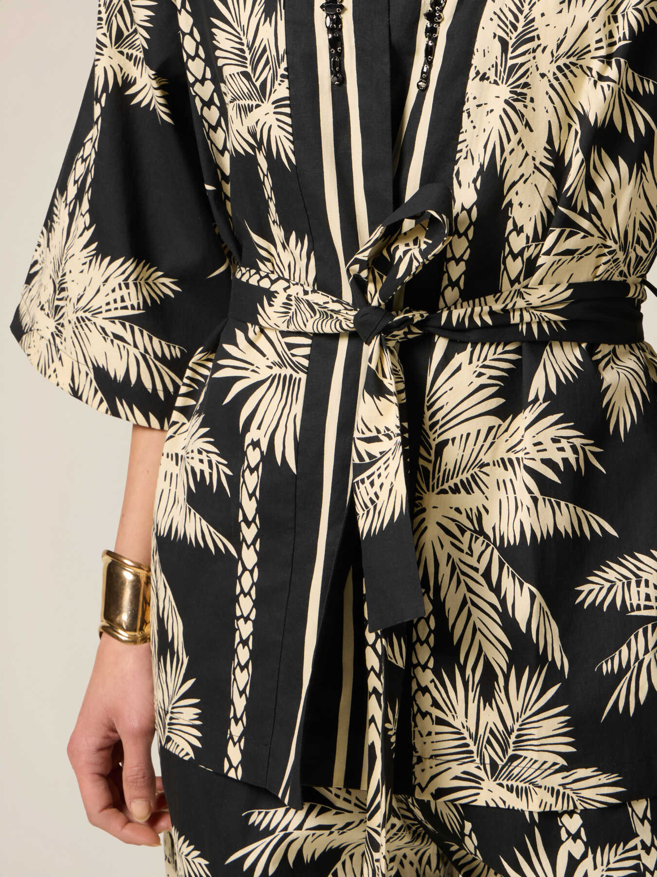Kimono din bumbac cu model image number 2