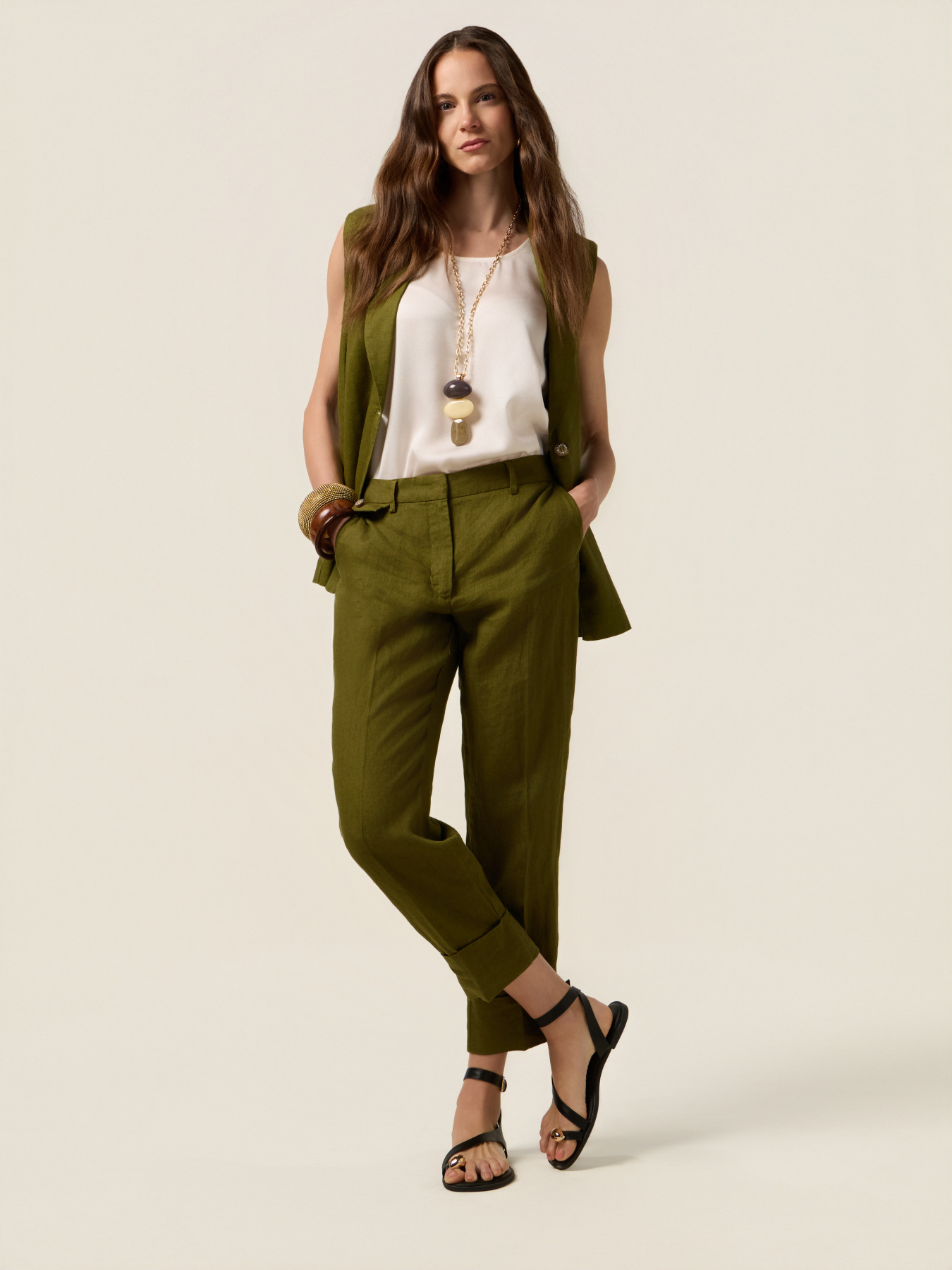 Gilet in puro lino image number 3