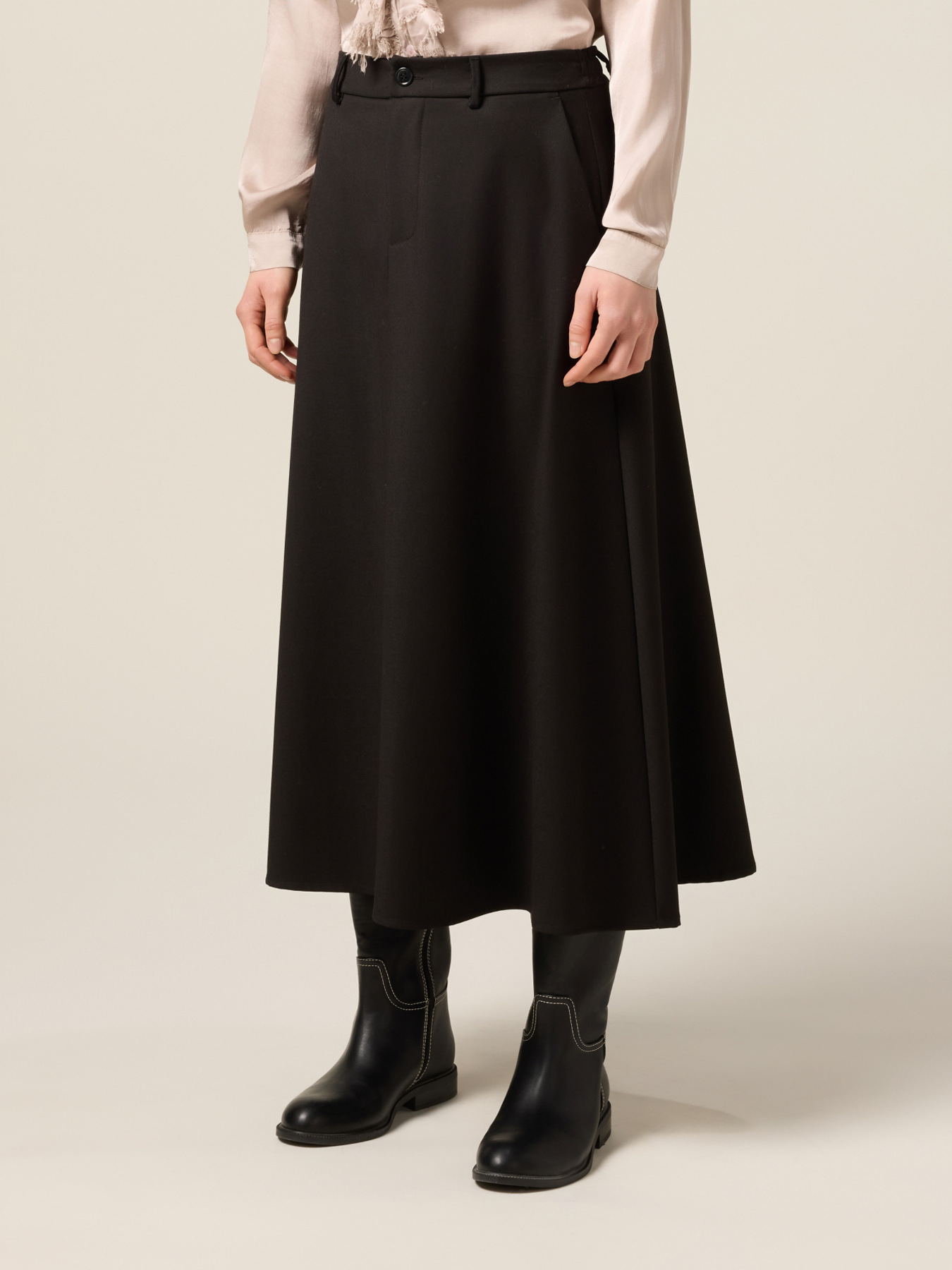 Midi flannel skirt image number 3