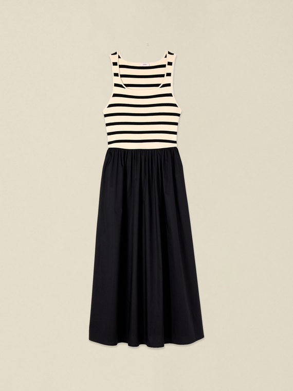 Sleeveless combined dress