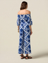 Patterned cotton palazzo pants image number 1