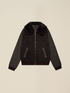 Bomber in maglia misto lana con colletto effetto peluche image number 3