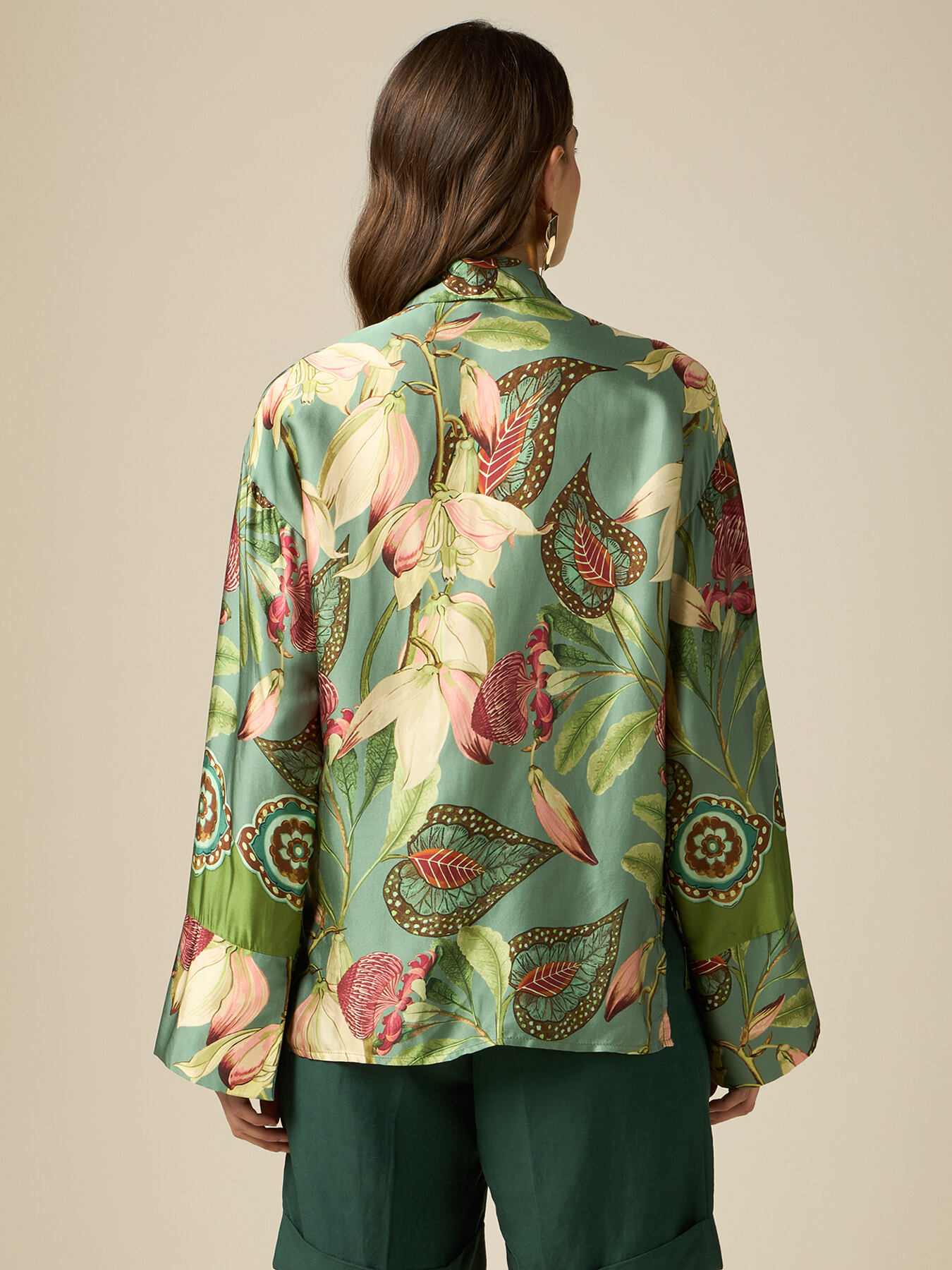 Camicia in raso fantasia image number 1