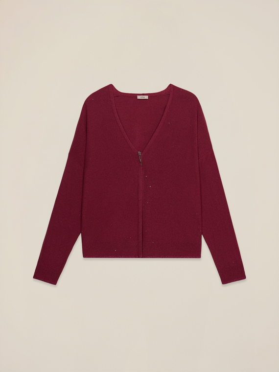Cardigan aus Kaschmir-Mix mit Pailletten