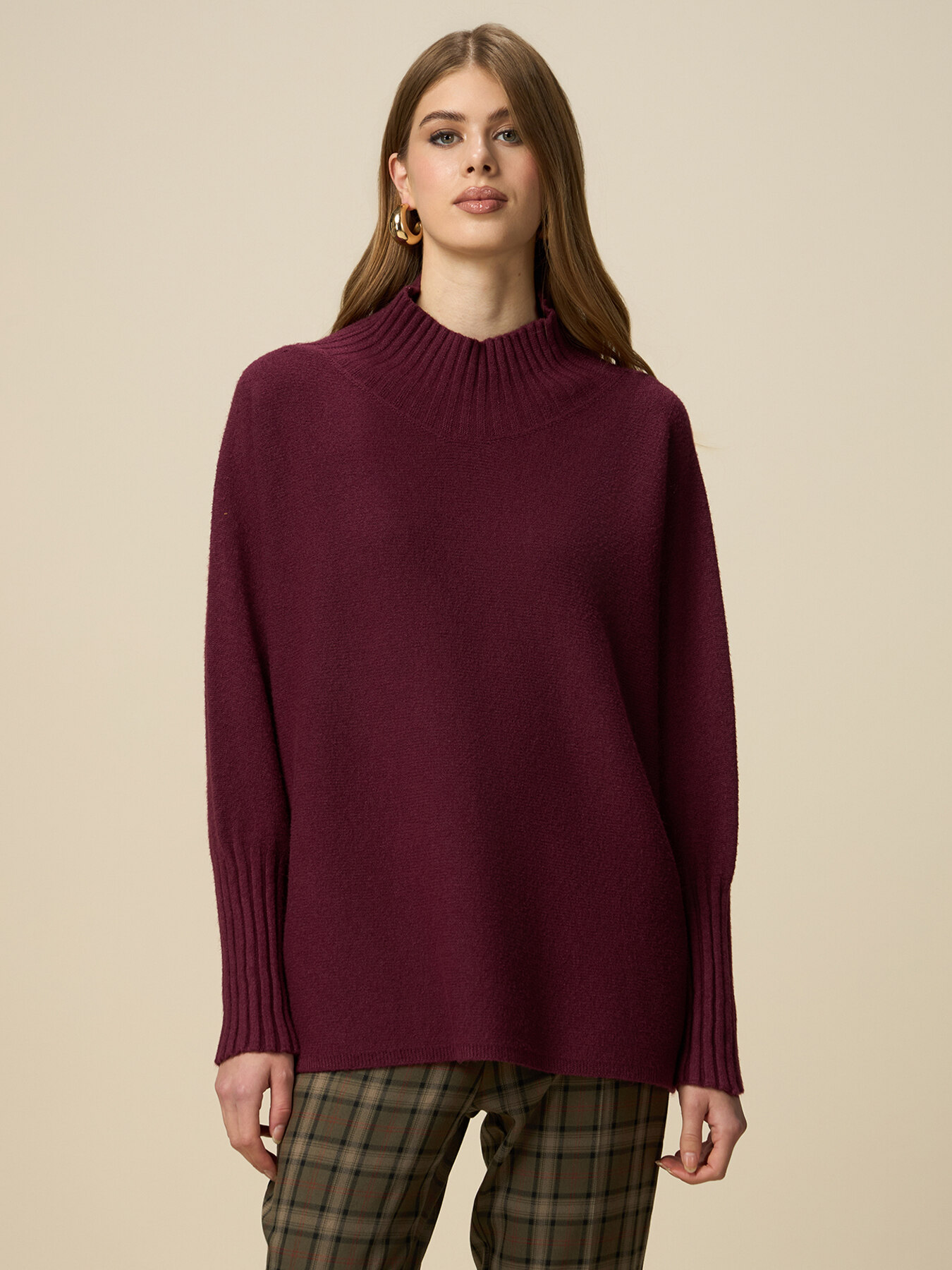Oversized funnel neck sweater image number 0