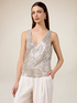Top in tulle con paillettes image number 0