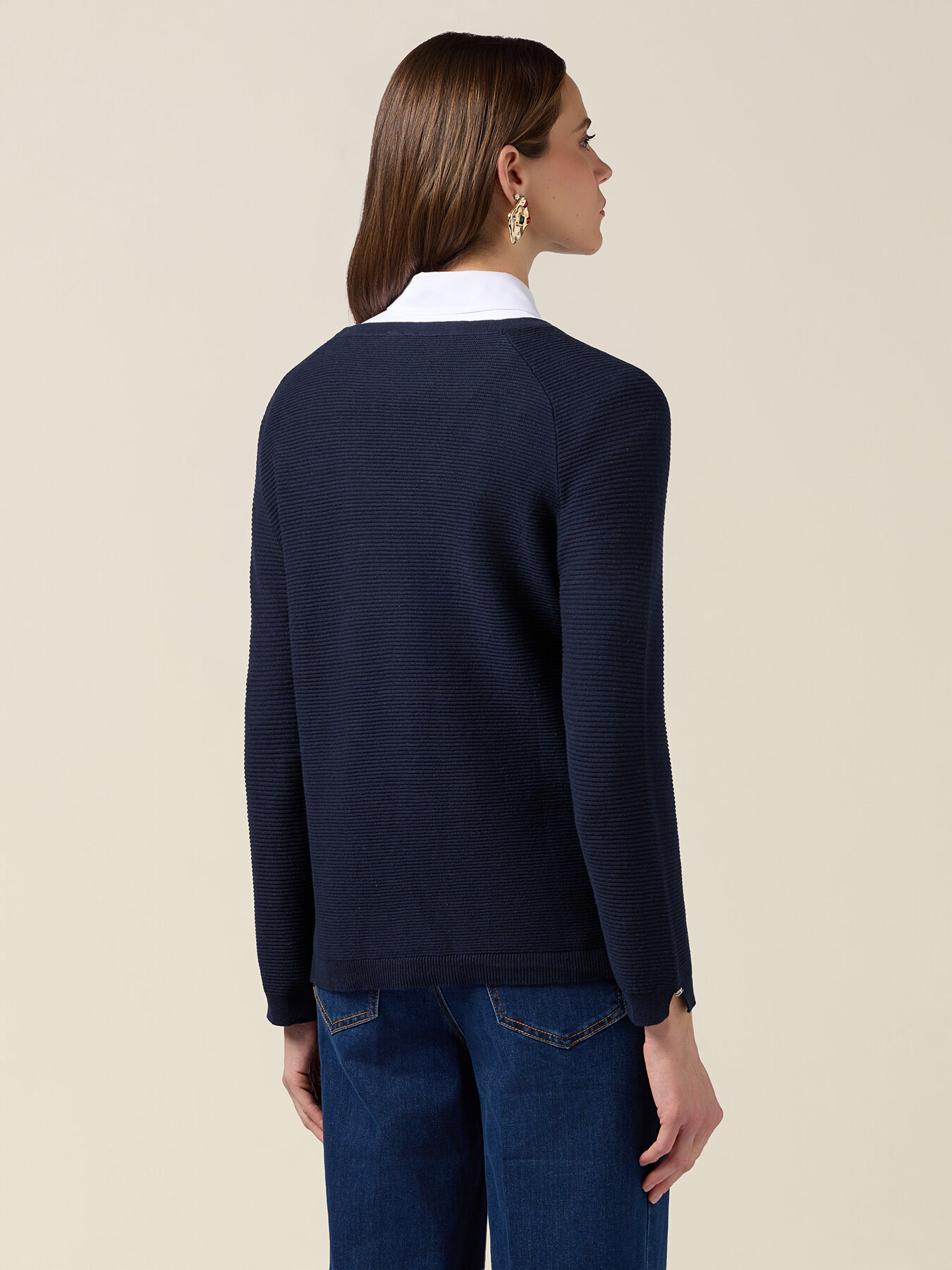 Maglia in cotone a coste image number 1