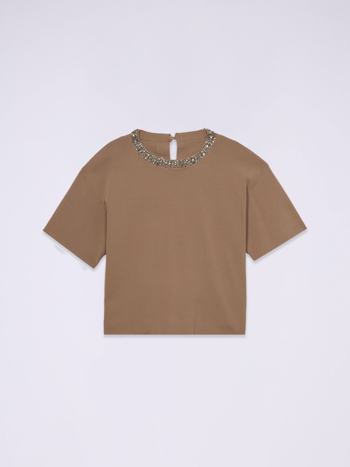 Boxy sweater with jewel embroidery image number 3