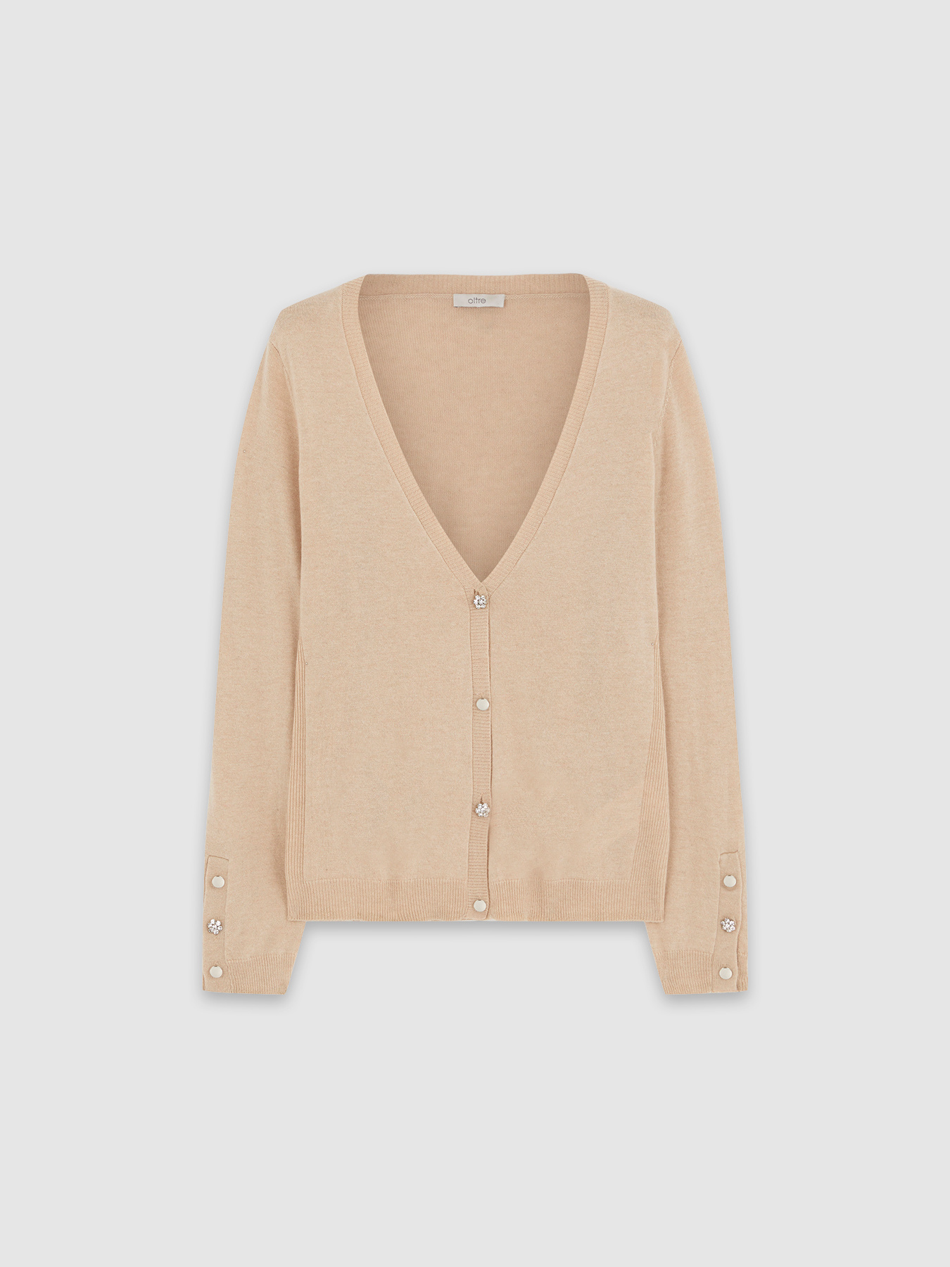 Cashmere blend cardigan with jewel buttons image number 3