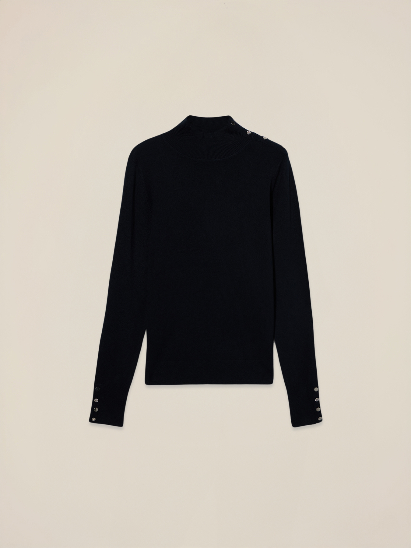 Fitted turtleneck in viscose blend image number 3