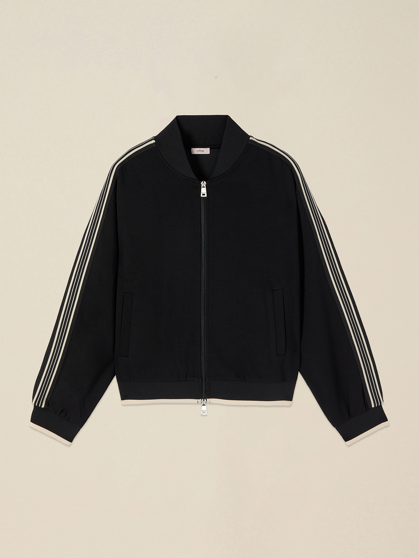 Sweat-shirt avec zip et bande bicolore image number 3