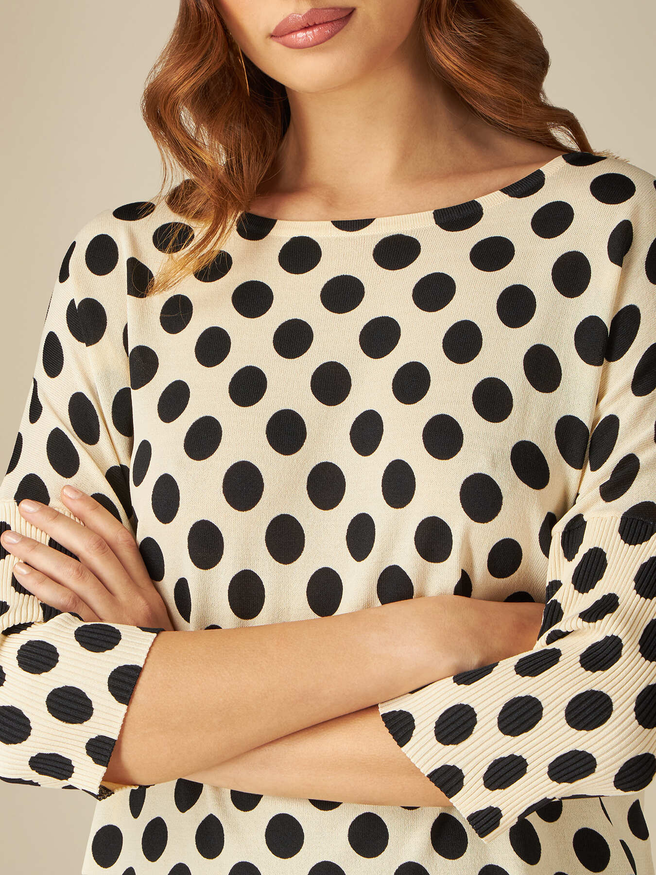Polka dot printed sweater image number 2