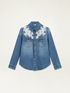 Denim shirt with embroidery image number 2