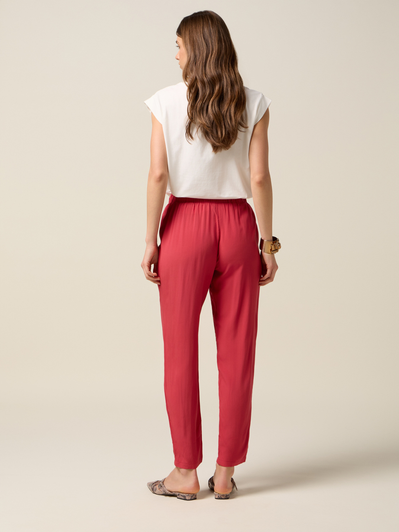 Pantaloni fluidi in viscosa image number 1