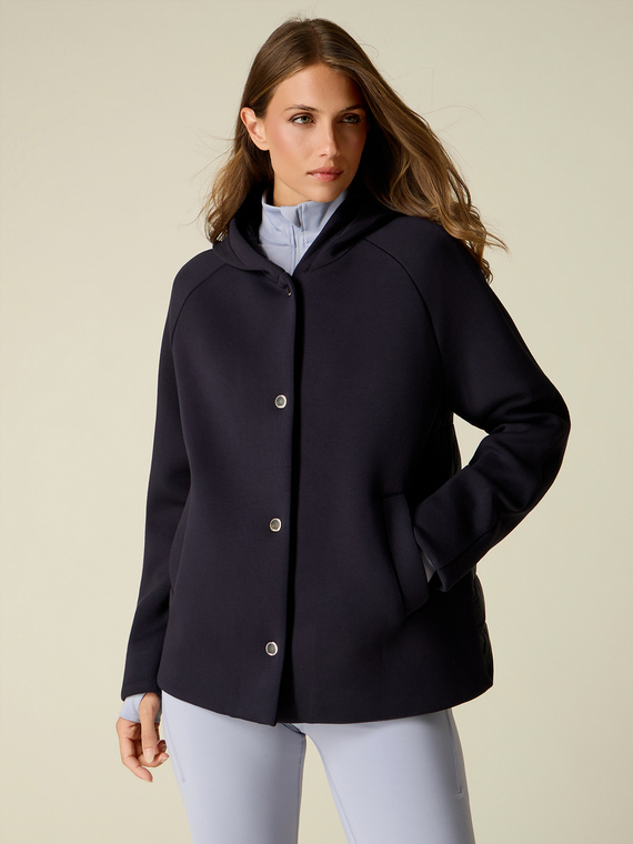 Chaqueta en scuba con interior acolchado