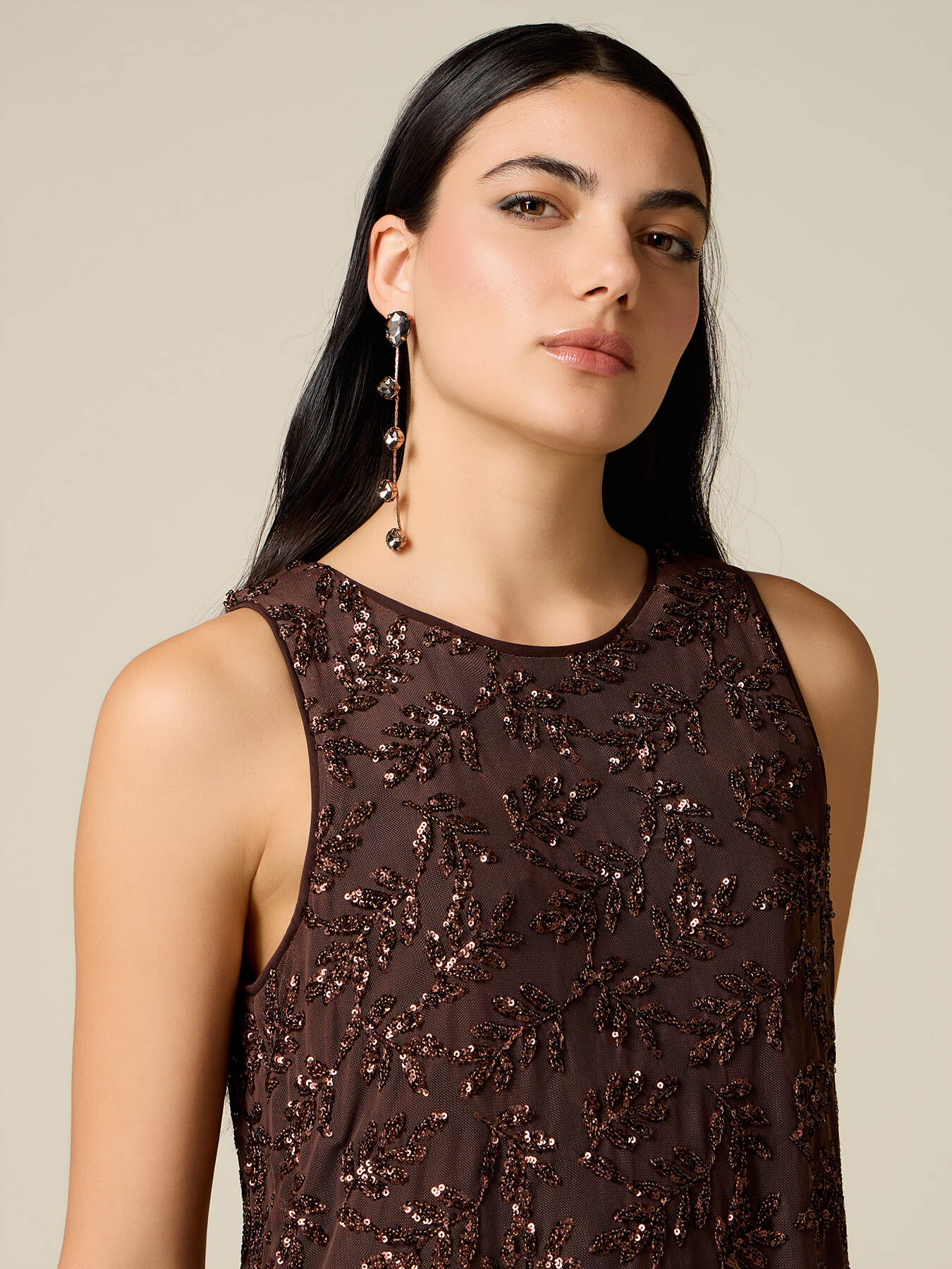 Top en tulle &agrave; paillettes image number 2