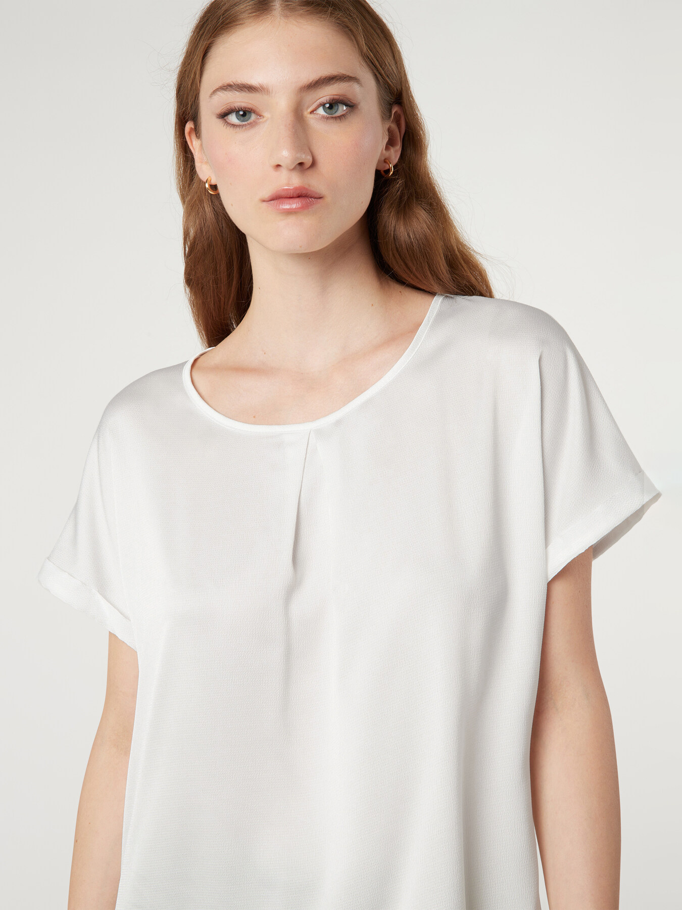 Blusa boxy con mangas cortas image number 2