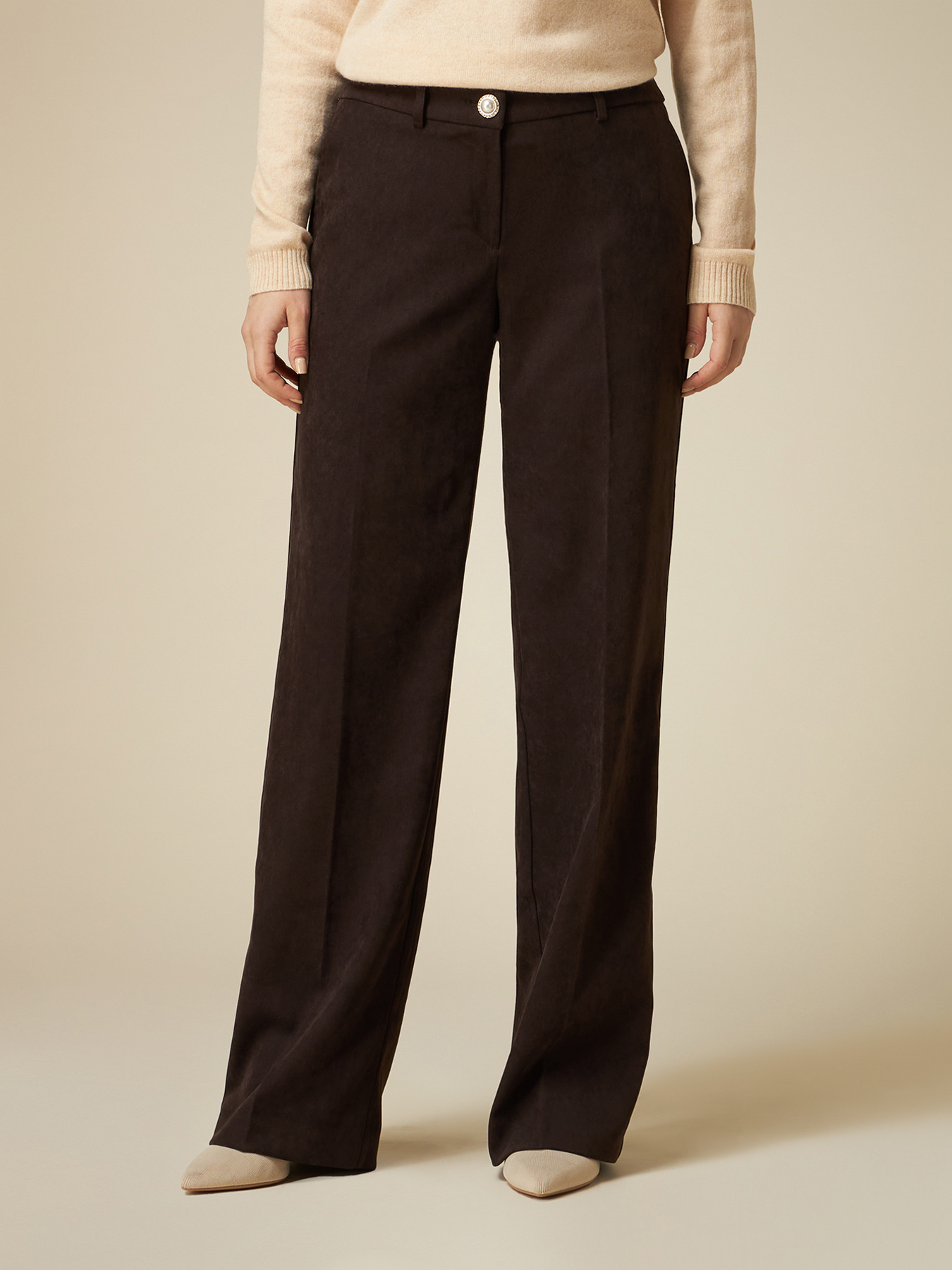 Pantaloni palazzo in velluto image number 3