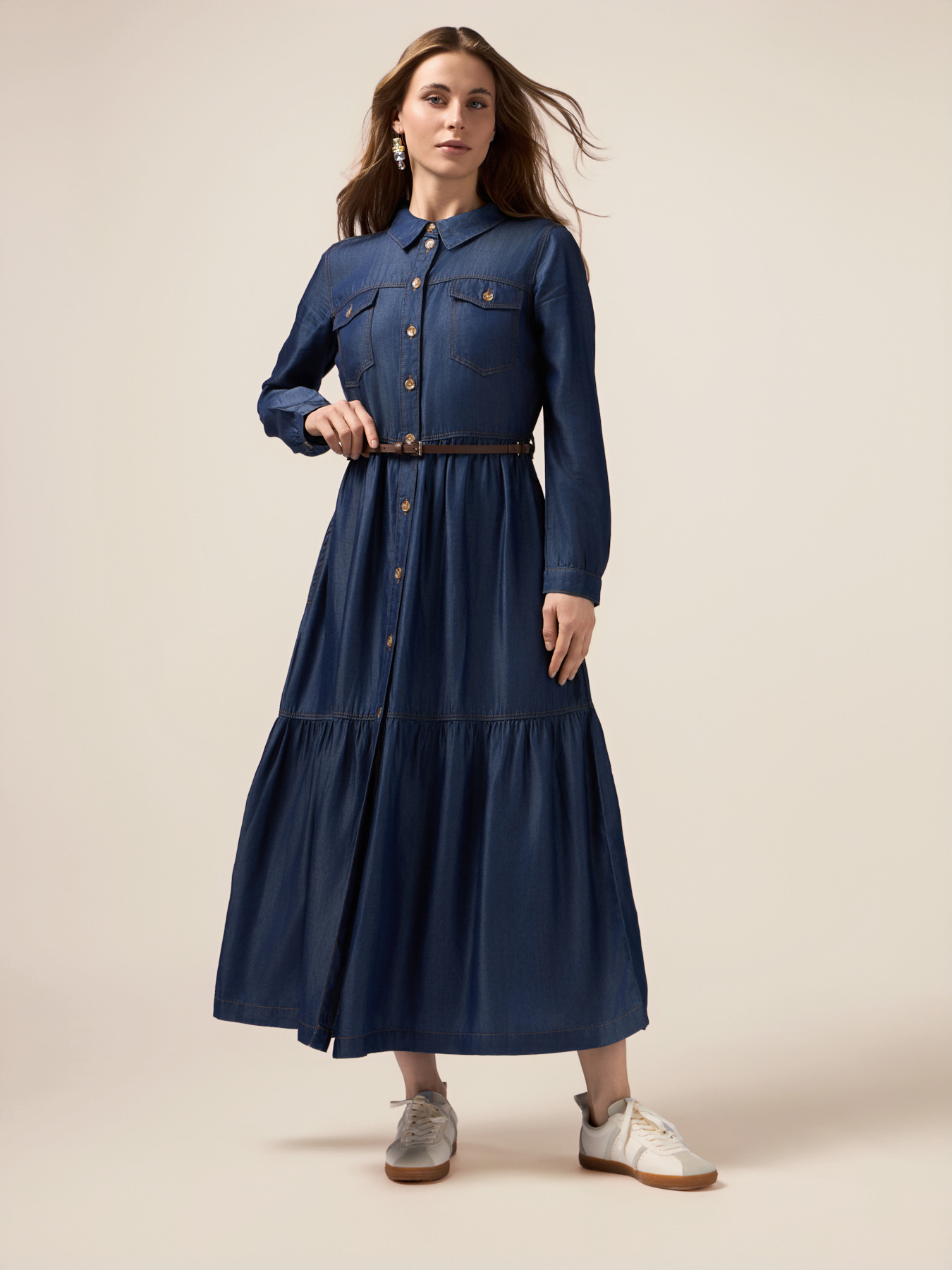 Hemdblusenkleid aus Tencel image number 0